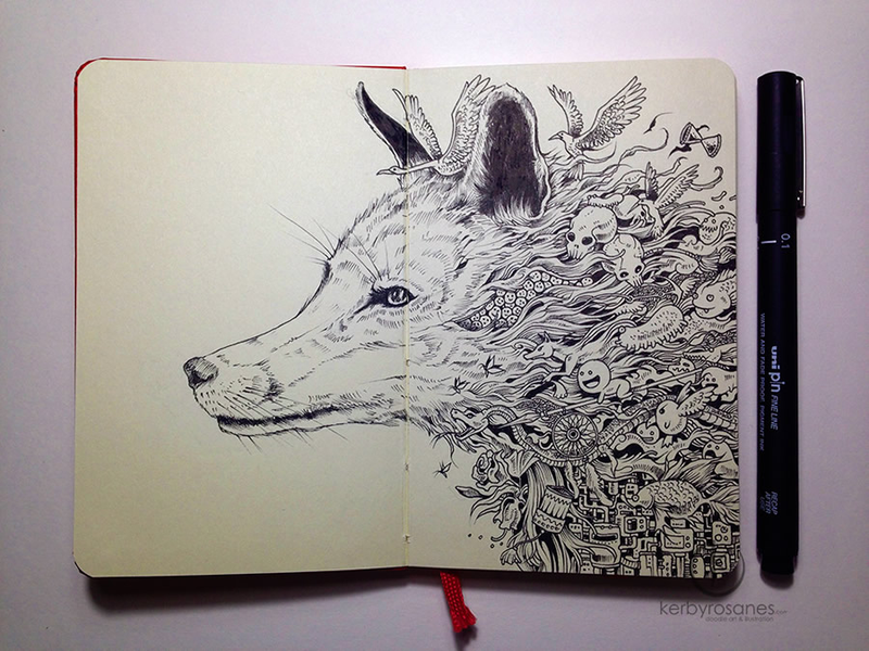 Illustration for article titled You can get lost for hours in these insanely intricate doodles